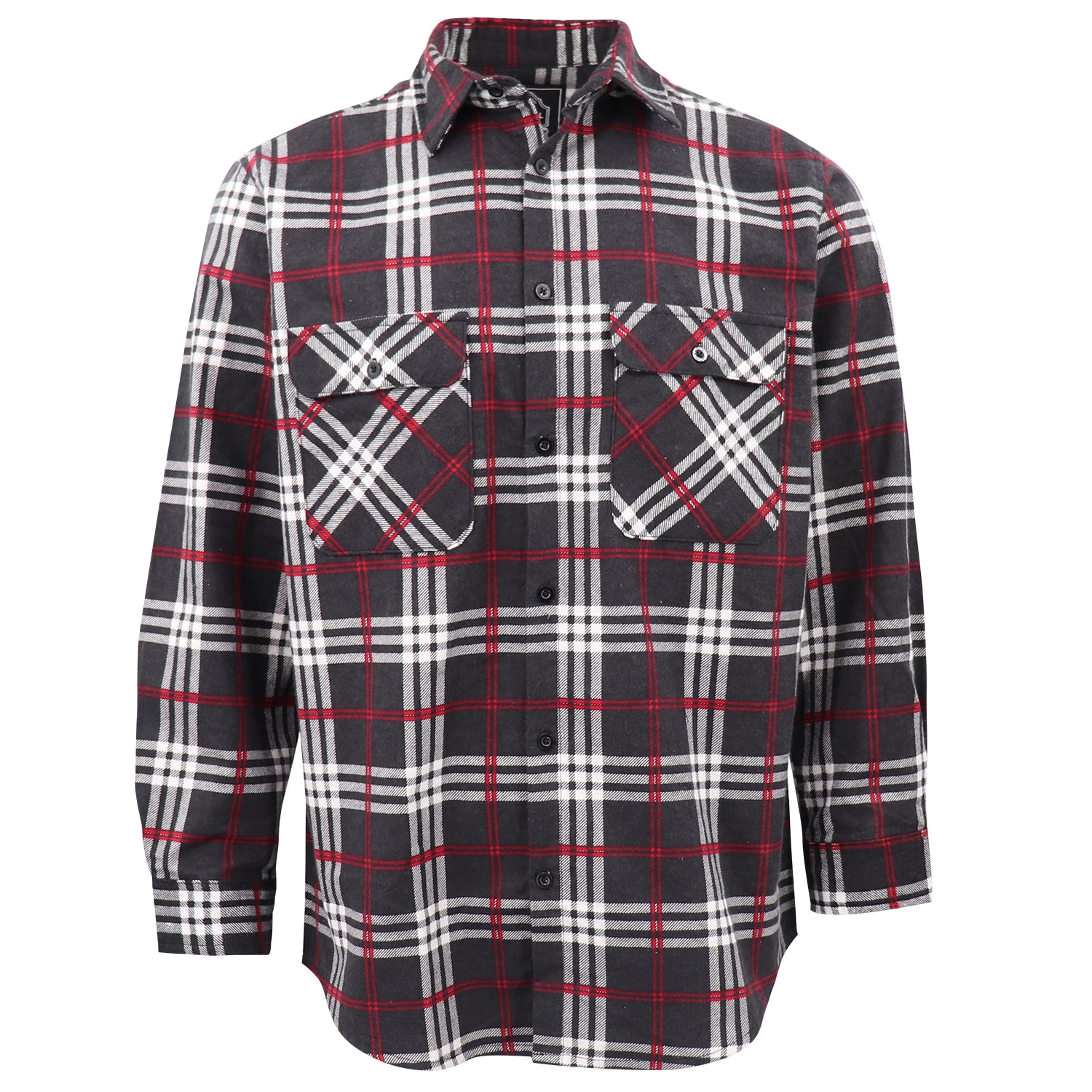 Men's 100% Cotton Flannelette Shirt Long Sleeve Plaid Check Flannel w Pockets, Shadow Glen Plaid, M - Image 2