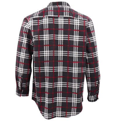 Men's 100% Cotton Flannelette Shirt Long Sleeve Plaid Check Flannel w Pockets, Shadow Glen Plaid, M - Image 3