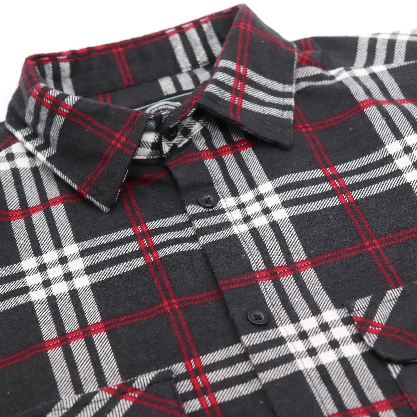 Men's 100% Cotton Flannelette Shirt Long Sleeve Plaid Check Flannel w Pockets, Shadow Glen Plaid, M - Image 4