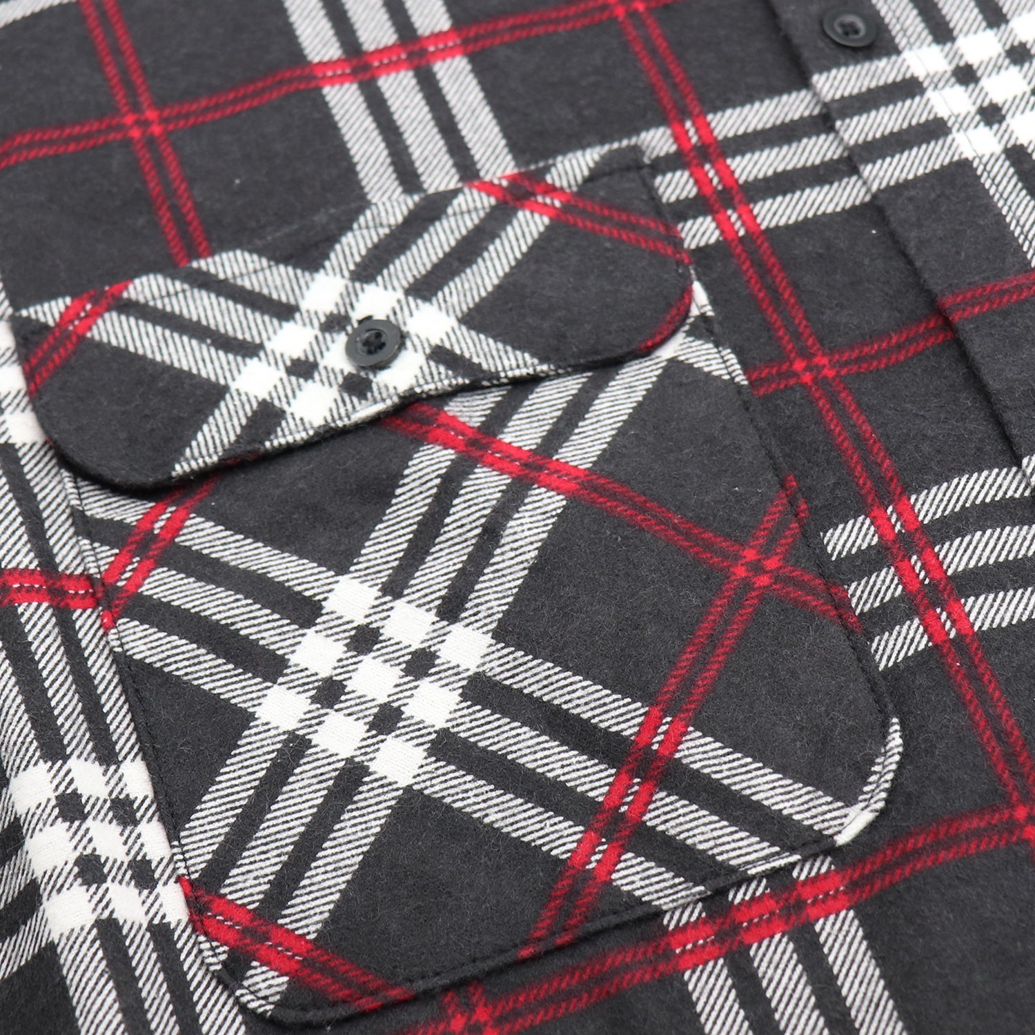 Men's 100% Cotton Flannelette Shirt Long Sleeve Plaid Check Flannel w Pockets, Shadow Glen Plaid, 2XL - Image 5