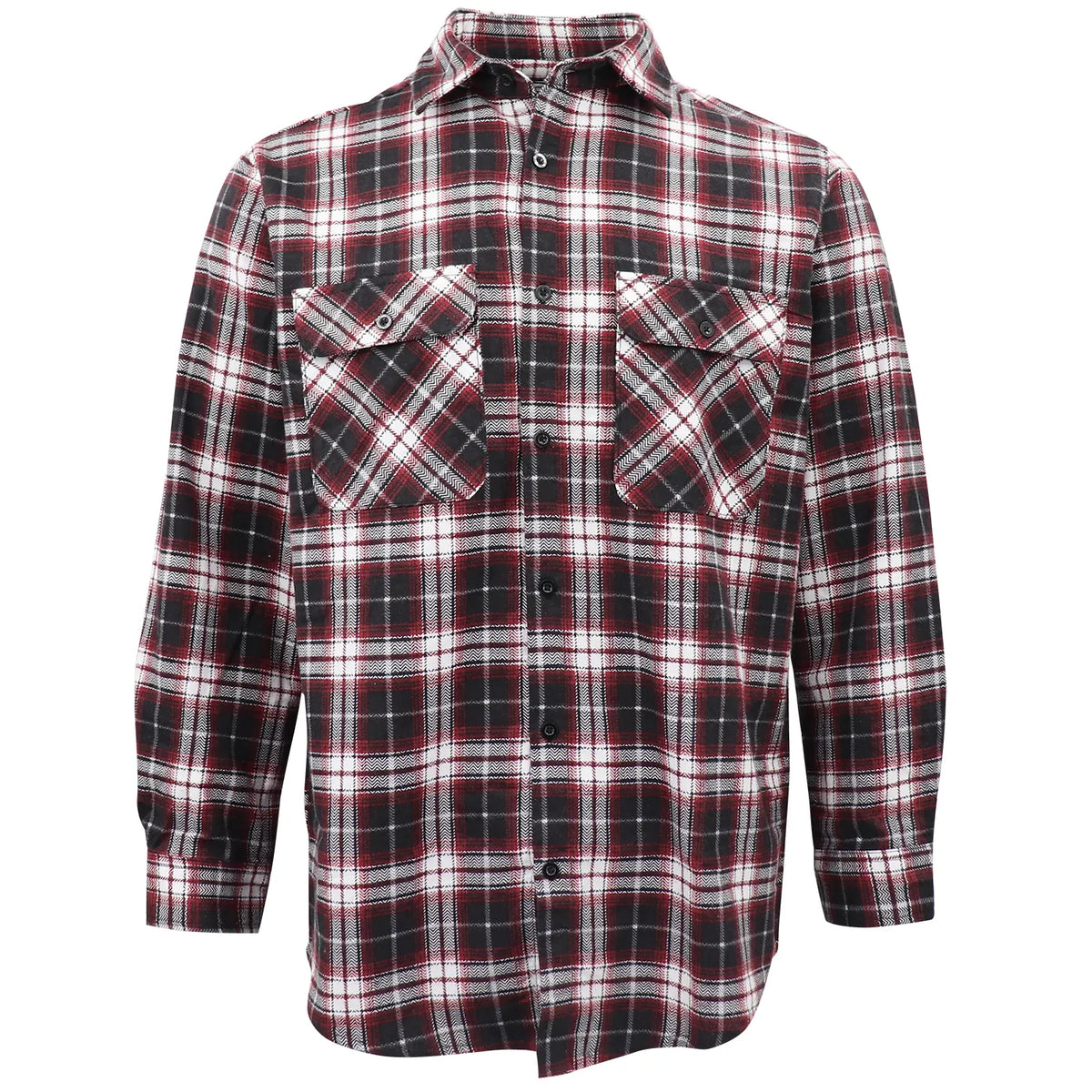 Men's 100% Cotton Flannelette Shirt Long Sleeve Plaid Check Flannel w Pockets, Vintage Ash Plaid, M - Image 2