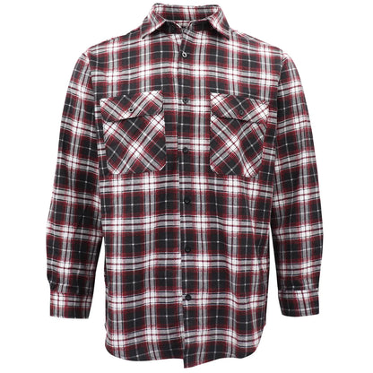 Men's 100% Cotton Flannelette Shirt Long Sleeve Plaid Check Flannel w Pockets, Vintage Ash Plaid, M - Image 2