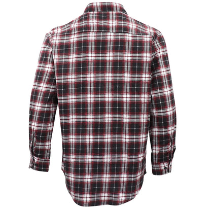 Men's 100% Cotton Flannelette Shirt Long Sleeve Plaid Check Flannel w Pockets, Vintage Ash Plaid, M - Image 3