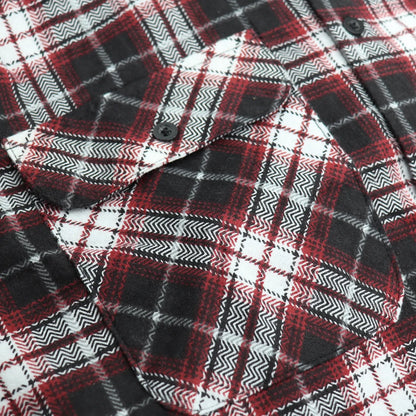 Men's 100% Cotton Flannelette Shirt Long Sleeve Plaid Check Flannel w Pockets, Vintage Ash Plaid, M - Image 5
