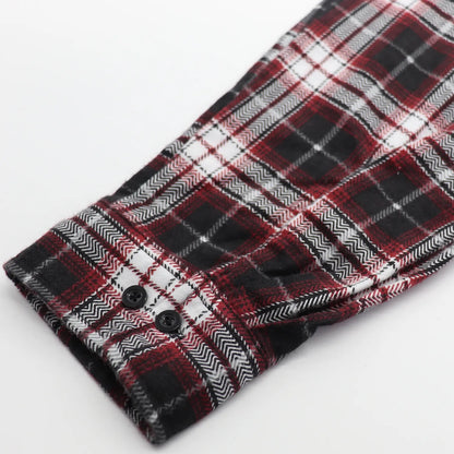 Men's 100% Cotton Flannelette Shirt Long Sleeve Plaid Check Flannel w Pockets, Vintage Ash Plaid, M - Image 6