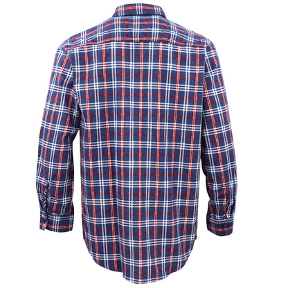 Men's 100% Cotton Flannelette Shirt Long Sleeve Plaid Check Flannel w Pockets, Patriot Blue Plaid, 2XL - Image 3