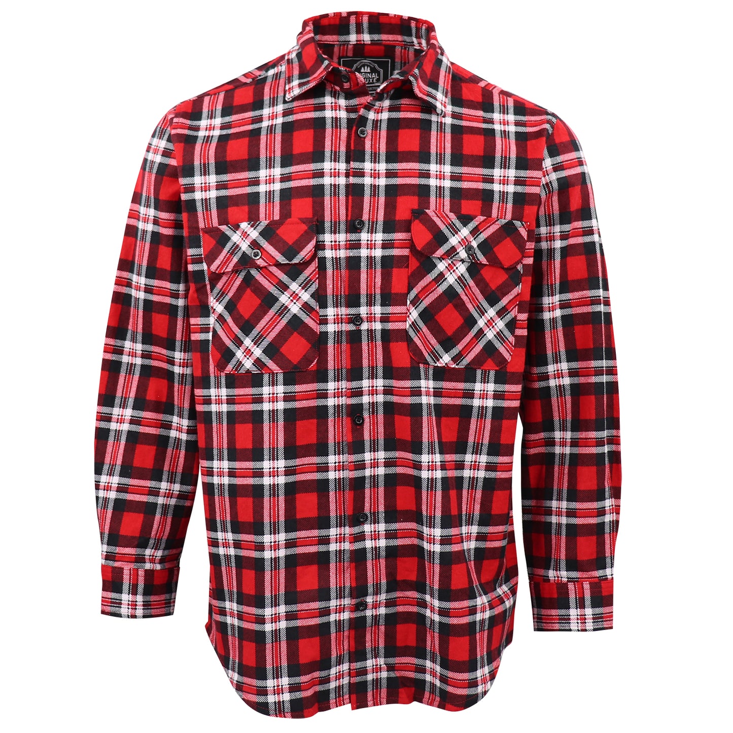 Men's 100% Cotton Flannelette Shirt Long Sleeve Plaid Check Flannel w Pockets, Crimson Knight Plaid, 2XL - Image 2