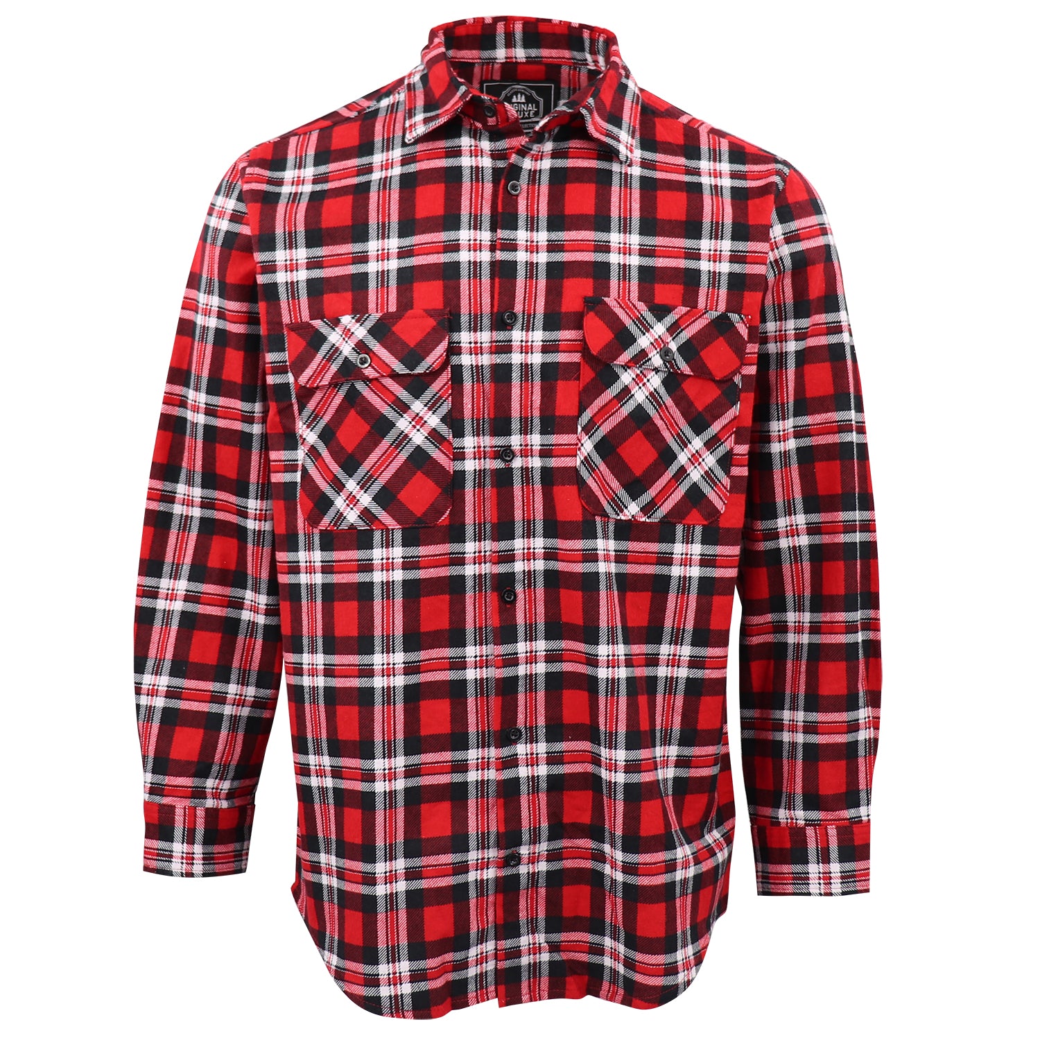 Men's 100% Cotton Flannelette Shirt Long Sleeve Plaid Check Flannel w Pockets, Crimson Knight Plaid, 2XL - Image 2