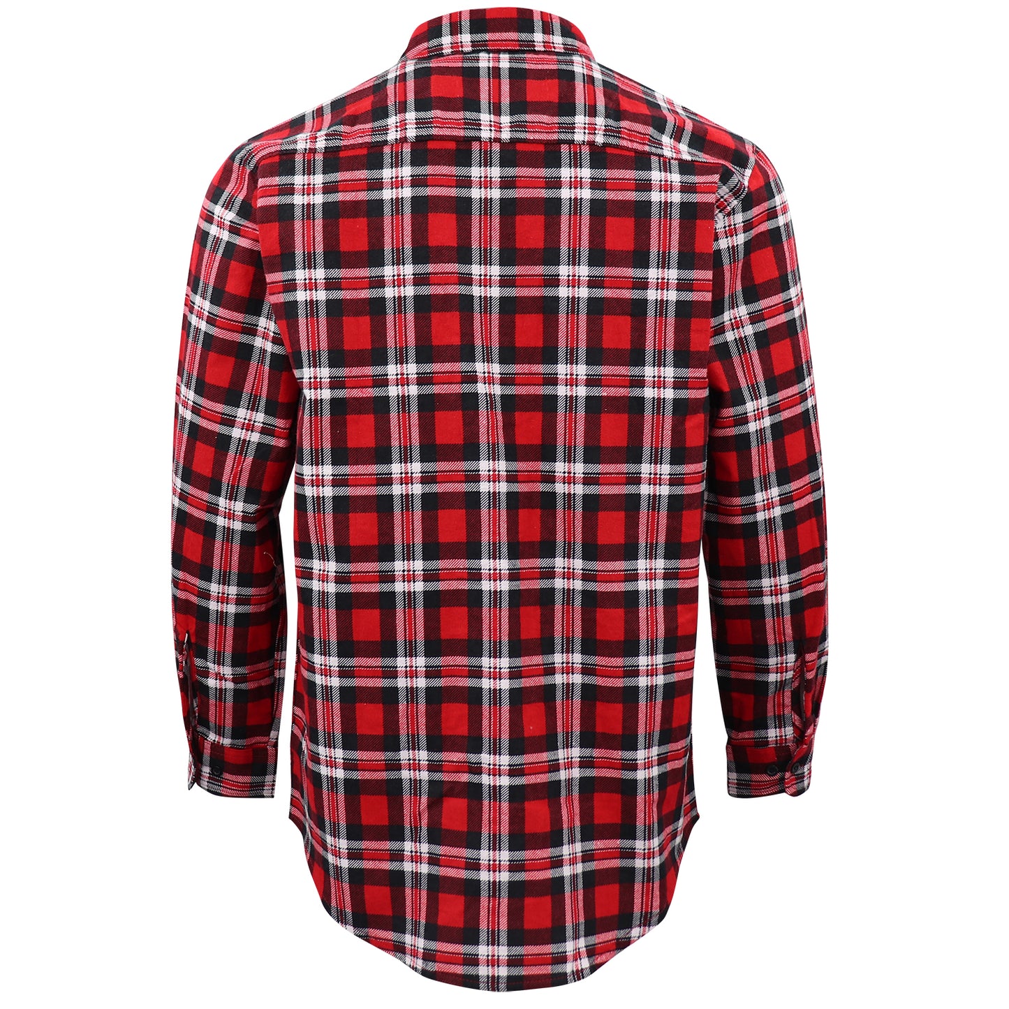 Men's 100% Cotton Flannelette Shirt Long Sleeve Plaid Check Flannel w Pockets, Crimson Knight Plaid, 2XL - Image 3