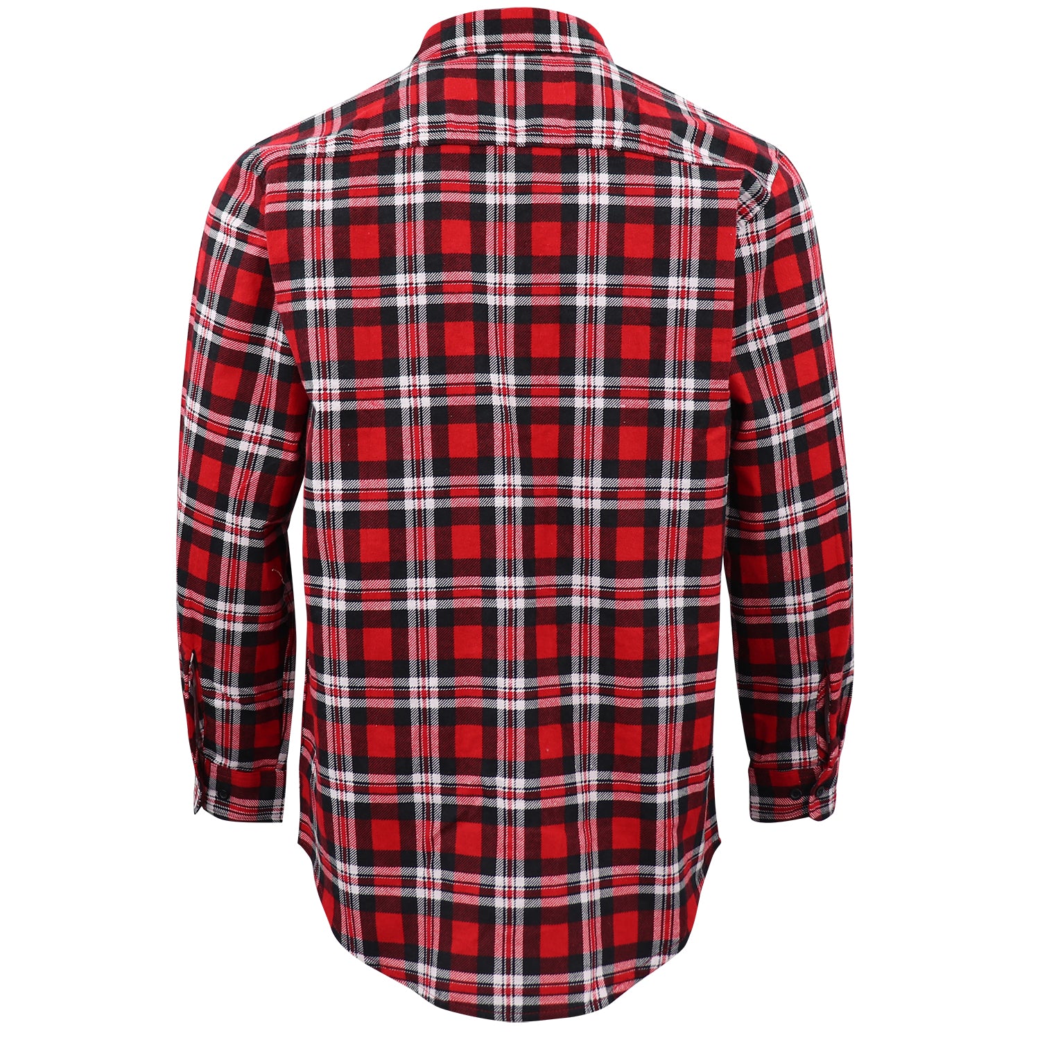 Men's 100% Cotton Flannelette Shirt Long Sleeve Plaid Check Flannel w Pockets, Crimson Knight Plaid, 2XL - Image 3