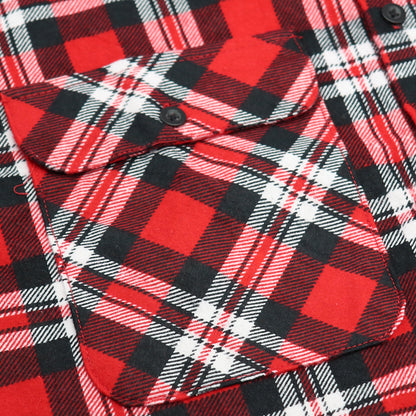 Men's 100% Cotton Flannelette Shirt Long Sleeve Plaid Check Flannel w Pockets, Crimson Knight Plaid, 2XL - Image 5
