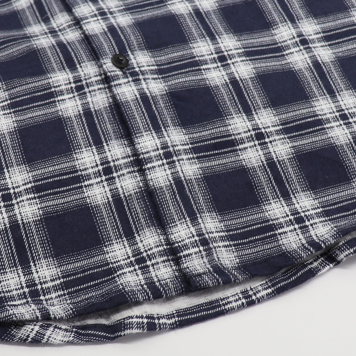 Men's 100% Cotton Flannelette Shirt Long Sleeve Plaid Check Flannel w Pockets, Midnight Navy Plaid, XL - Image 7
