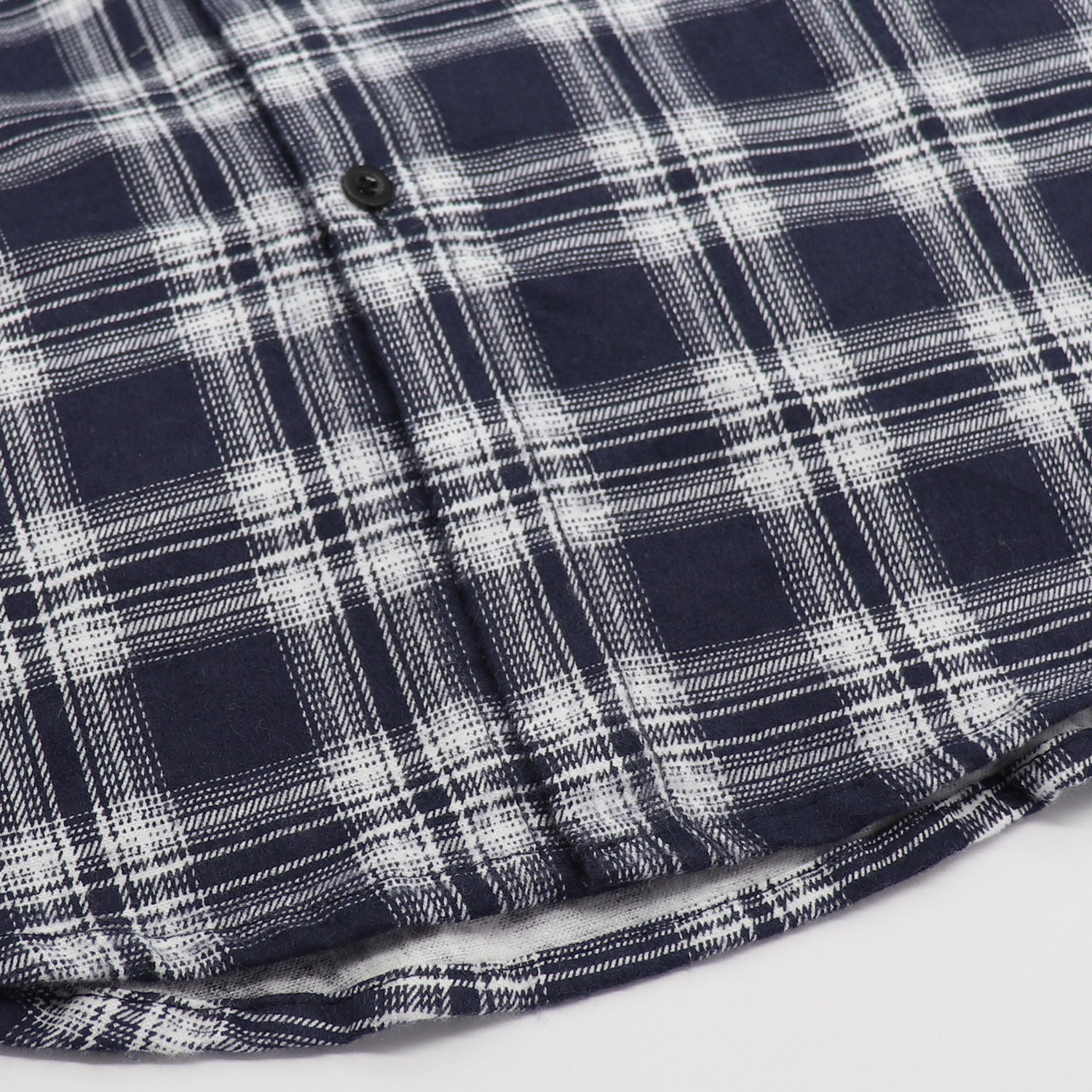 Men's 100% Cotton Flannelette Shirt Long Sleeve Plaid Check Flannel w Pockets, Midnight Navy Plaid, XL - Image 7