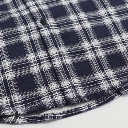 Men's 100% Cotton Flannelette Shirt Long Sleeve Plaid Check Flannel w Pockets, Midnight Navy Plaid, XL - Image 7