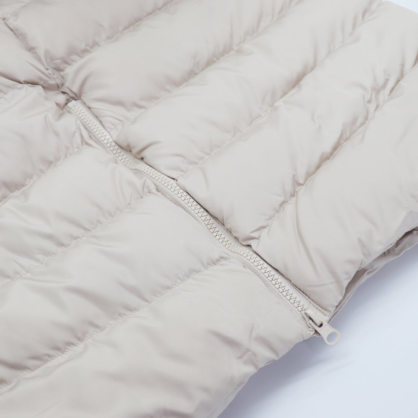 Women's Longline Padded Vest Hooded Jacket Puffer Puffy Quilted Zip Coat Gilet, Khaki, 18 - Image 5