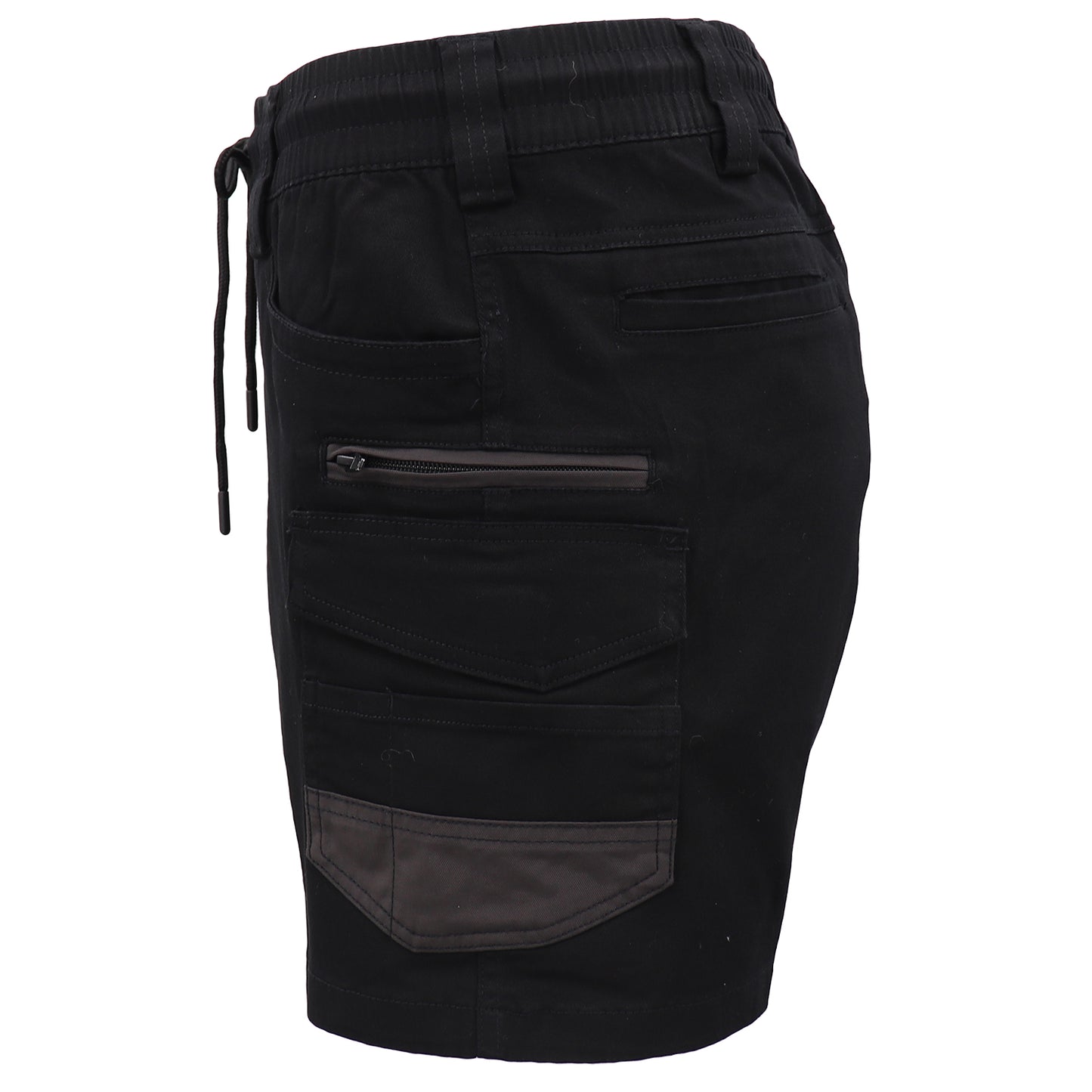 Mens Cargo Cotton Work Shorts 10 Pockets Tradies Utility Pants Workwear Trousers, Black, 30 - Image 2