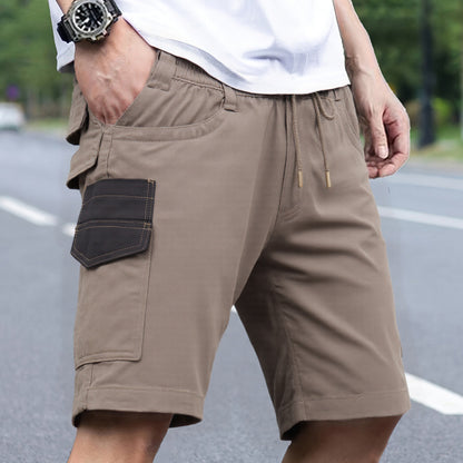 Mens Cargo Cotton Work Shorts 10 Pockets Tradies Utility Pants Workwear Trousers, Khaki, 28 - Image 2
