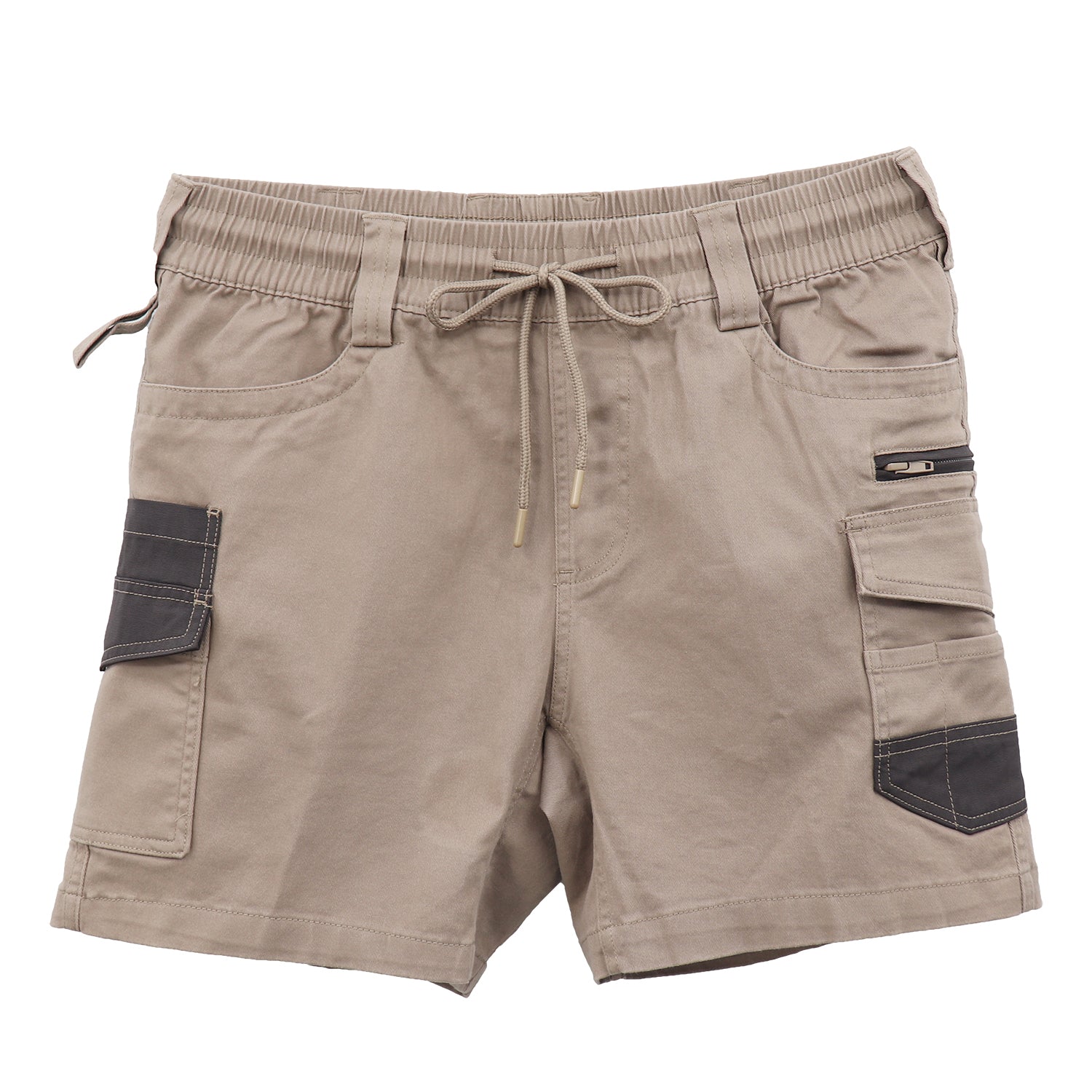 Mens Cargo Cotton Work Shorts 10 Pockets Tradies Utility Pants Workwear Trousers, Khaki, 30 - Image 3