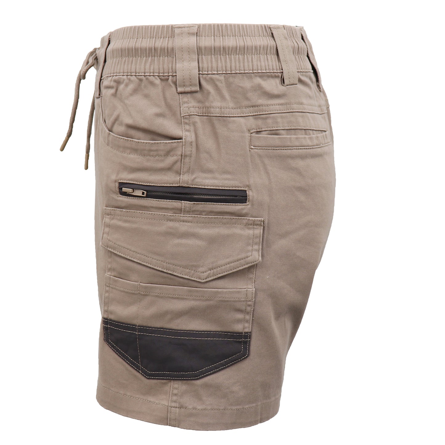Mens Cargo Cotton Work Shorts 10 Pockets Tradies Utility Pants Workwear Trousers, Khaki, 32 - Image 4