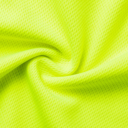 HI VIS Long Sleeve Polo Shirt Reflective Tape Safety Tradie Work Wear Tops Tee, Fluro Yellow / Navy, S - Image 4