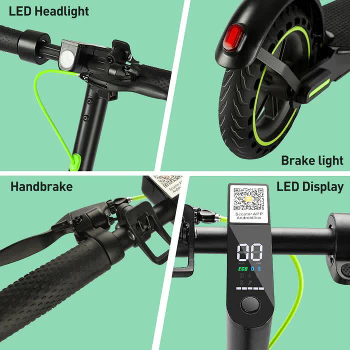 BUNA Classic Electric   Scooter   for   Adults, 350W Motor, 25KM/H, 25 KM Range, 8.5"   Pneumatic   Tires - Image 5