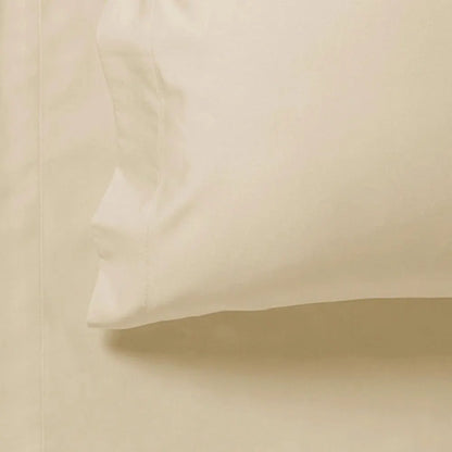 1000TC Ultra Soft Fitted Sheet & 2 Pillowcases Set - King Size Bed - Beige - Image 3