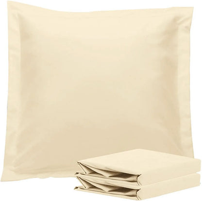 1000TC Premium Ultra Soft European Pillowcases 2-Pack Yellow Cream - Image 2