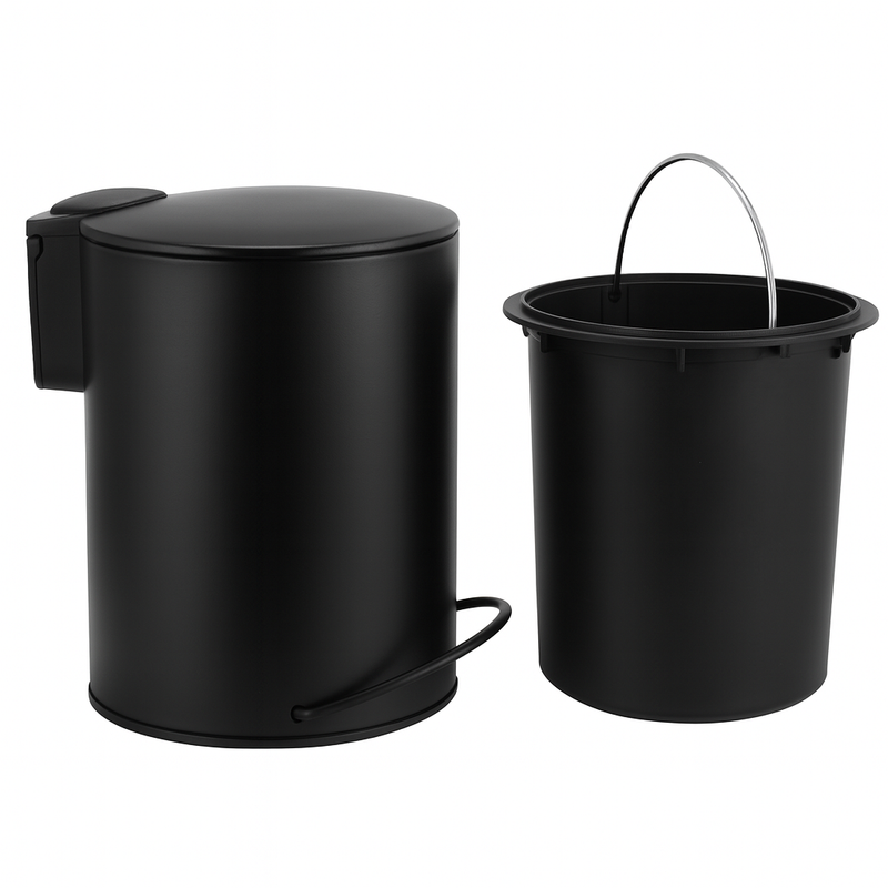 3L Soft Close Pedal Bin Black - Image 2
