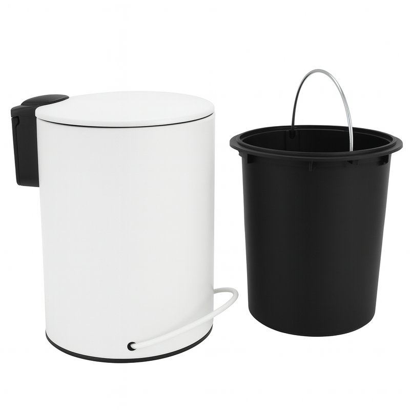 3L Soft Close Pedal Bin White - Image 4