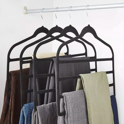 3pcs Velvet Clothes Hangers Grey - Image 2
