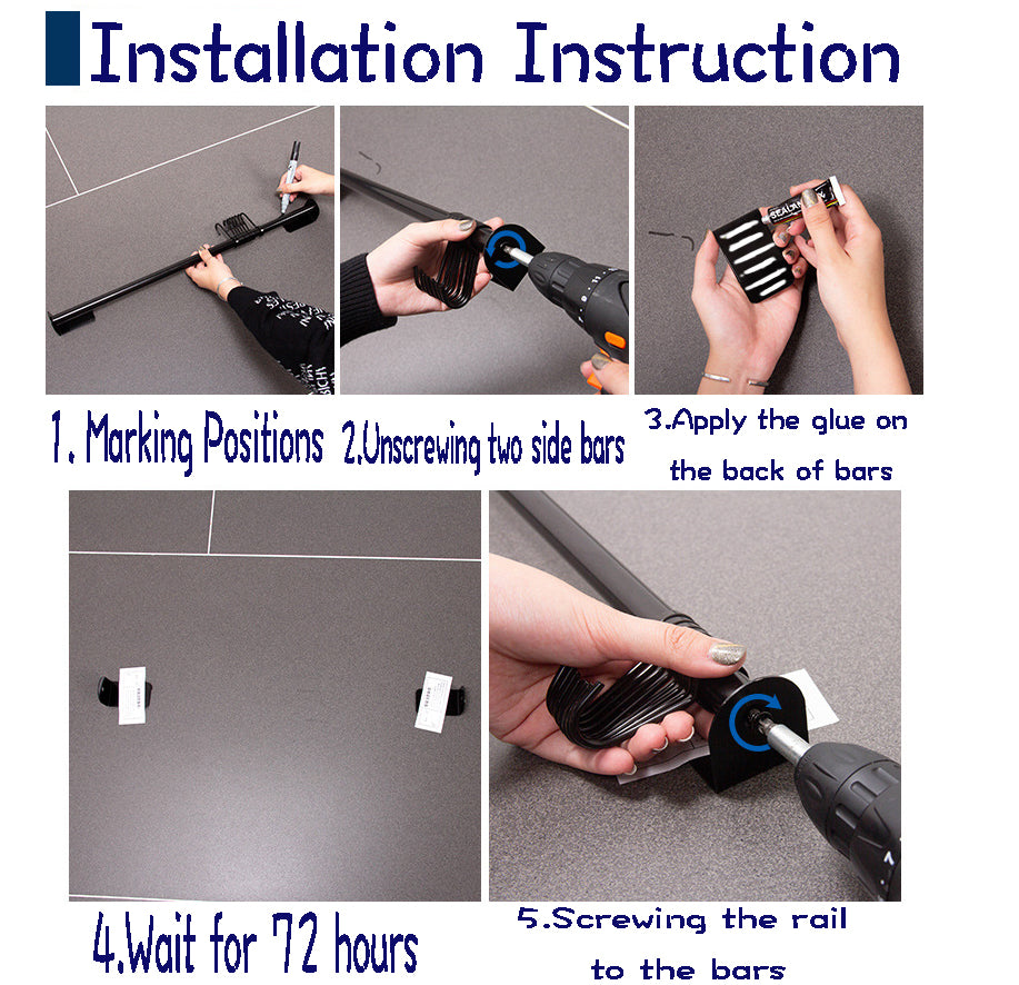 Nail-Free Hooks Hanger 40cm - Image 3