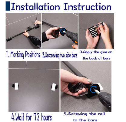 Nail-Free Hooks Hanger 40cm - Image 3