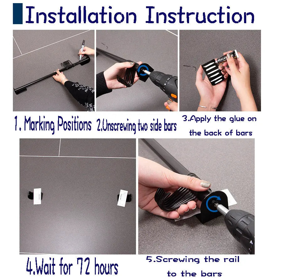 Nail-Free Hooks Hanger 40cm - Image 3