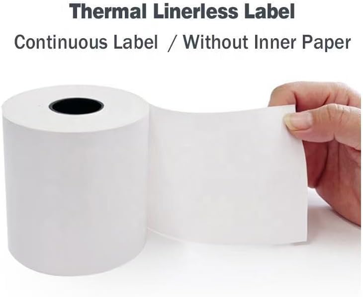 6 Rolls Linerless Printing Label Paper 80 mm × 52 m for Takeaway Shop Restaurant - Image 2