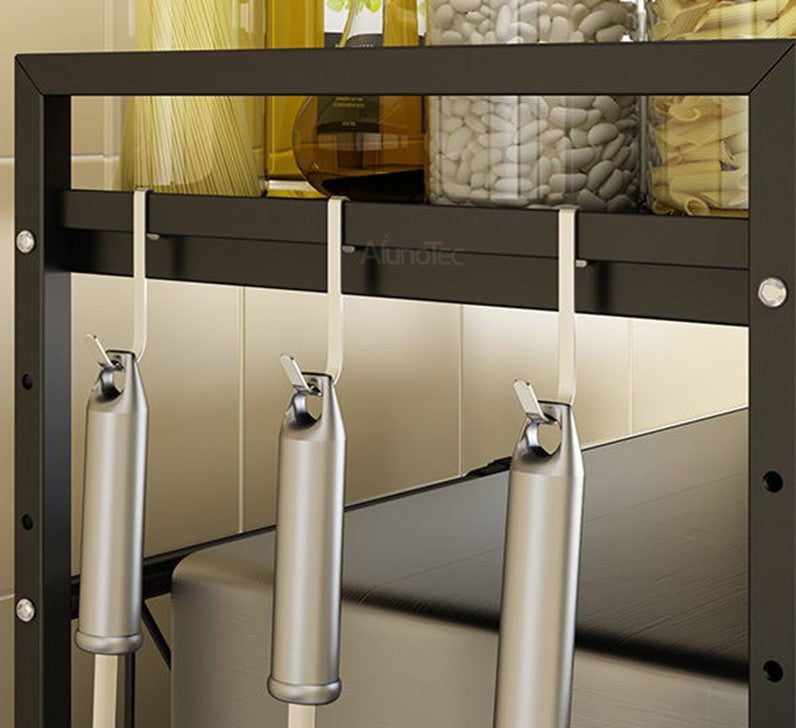 Adjustable Width & Height Microwave Shelf Black - Image 3
