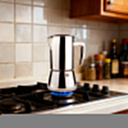 6 Cups Stainless Steel Moka Pot Coffee Maker - Image 4