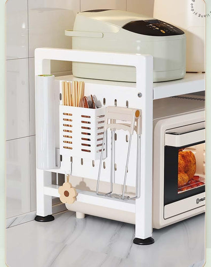 Multifunctional Microwave Shelf Storage Cutlery Tray Spice Holder Kitchen Rack Black - Image 6