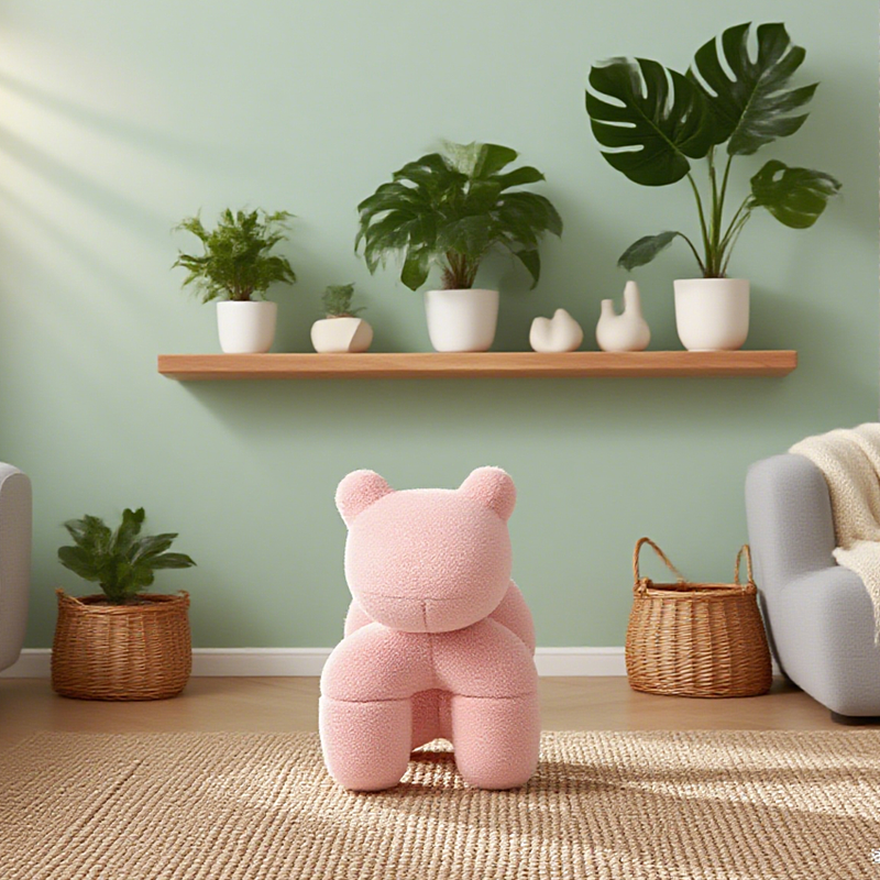 Lamb Stool Chair Pink - Image 3