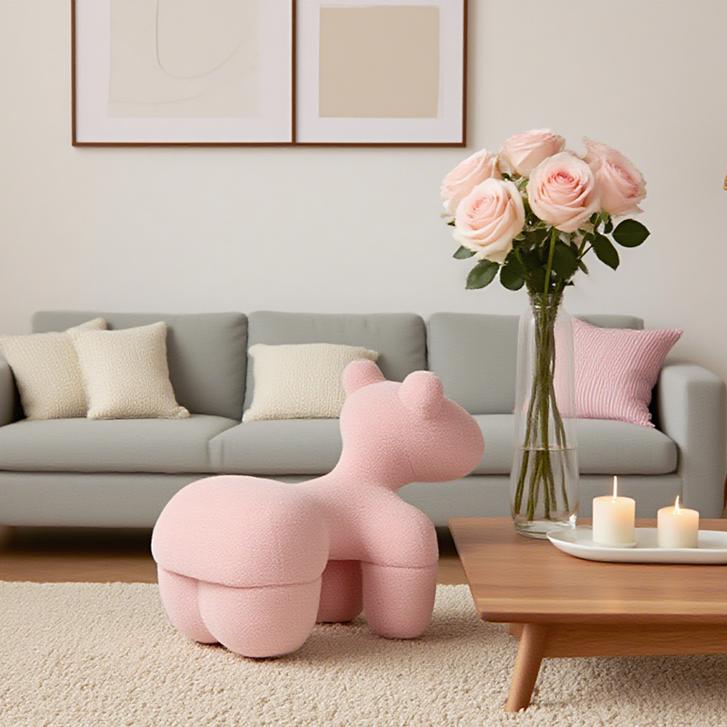 Lamb Stool Chair Pink - Image 5