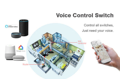 Smart WIFI Switch for Lights LED Touch Panel 2 Gang - Image 3