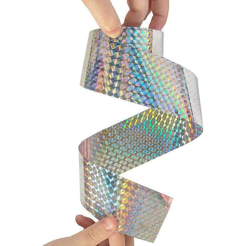 Bird Repellent Laser Reflective Tape Garden Birds Deterrent Double-Side Tapes - Image 3