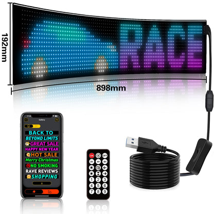 Programmable LED Matrix Panel Flexible Screen IP65 with APP Control 192*898mm - Image 2