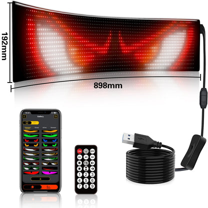 Programmable LED Matrix Panel Flexible Screen IP65 with APP Control 192*898mm - Image 3