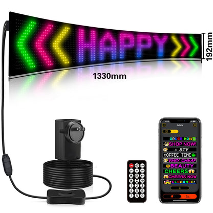 Programmable LED Matrix Panel Flexible Screen IP65 with APP Control 192*1330mm - Image 2