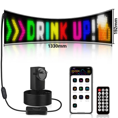 Programmable LED Matrix Panel Flexible Screen IP65 with APP Control 192*1330mm - Image 3