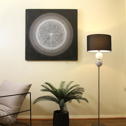 Murano Floor Lamp - Brass/Pewter - Image 2