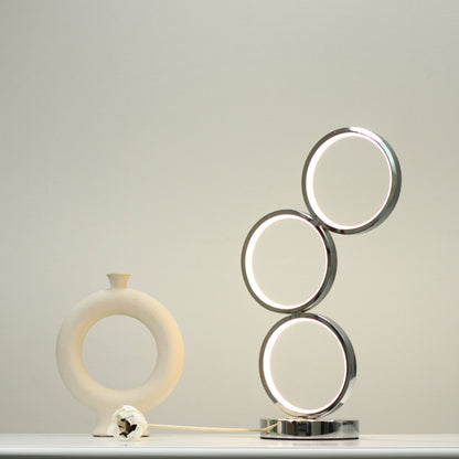 Iva LED Touch Table Lamp - Rose Gold/Chrome - Image 4