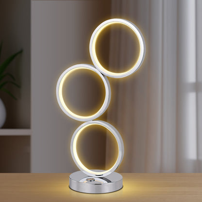 Iva LED Touch Table Lamp - Rose Gold/Chrome - Image 8