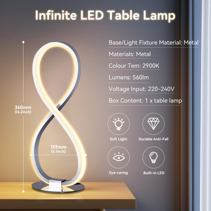 Infinite LED Table Lamp - Chrome - Image 3
