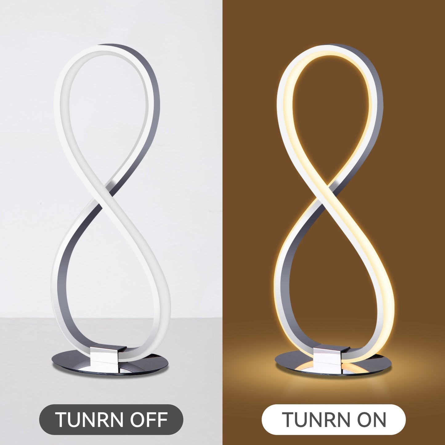 Infinite LED Table Lamp - Chrome - Image 5